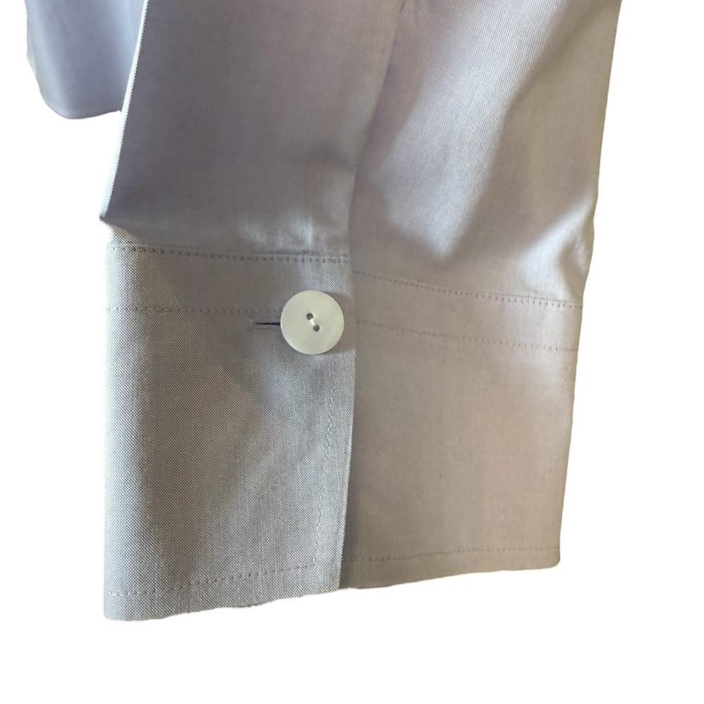 Foxcroft Non-Iron Blouse Light Blue 16 Cotton NWT - Picture 3 of 9